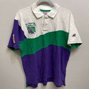 Apex Detroit World Cup USA 94 Purple White and Green Polo Shirt